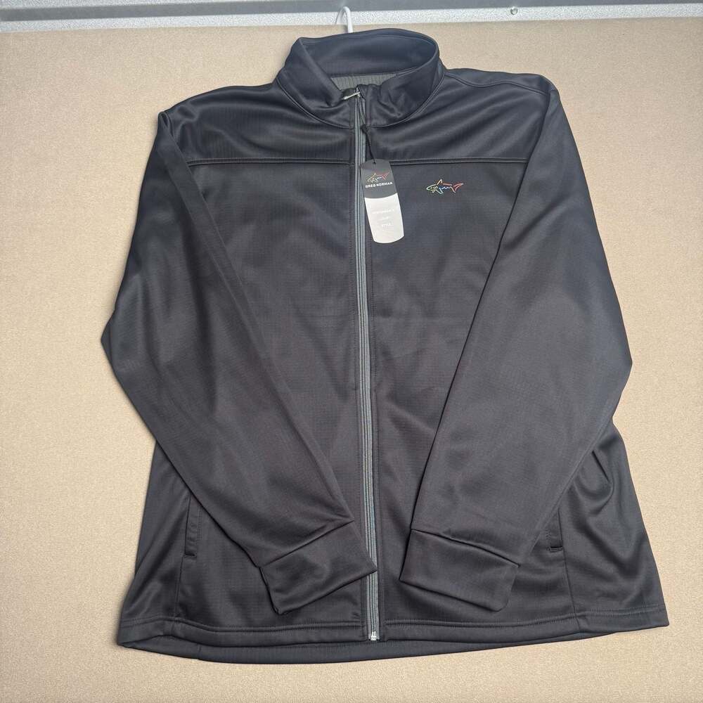 Greg Norman Full-Zip Performance Golf Jacket Black XXL